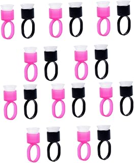 Tattoos Pigment Rings 20pcs Tattoo Ring Cup Beauty Salon Supplies Ring Cups Tattoos Pigment Cups Pigment Paint Cup Fan Pigment Holders