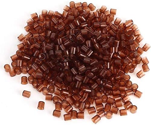 TOPINCN 500pcs Queen Cría Celular Copa Plástico Marrón Celda Copas Crianza Abeja Miel Suministros de Apicultura