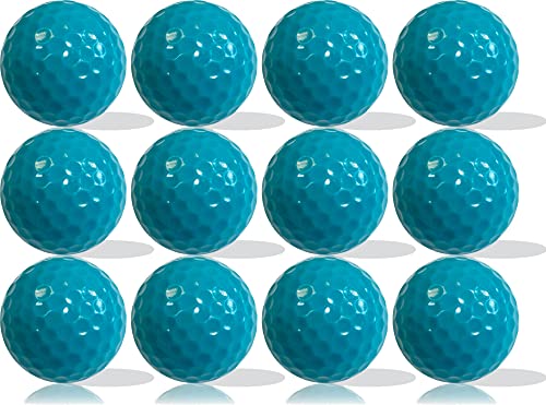 Plain Color Golf Balls 1 Dozen Blank, Non-Printed (Turquoise)