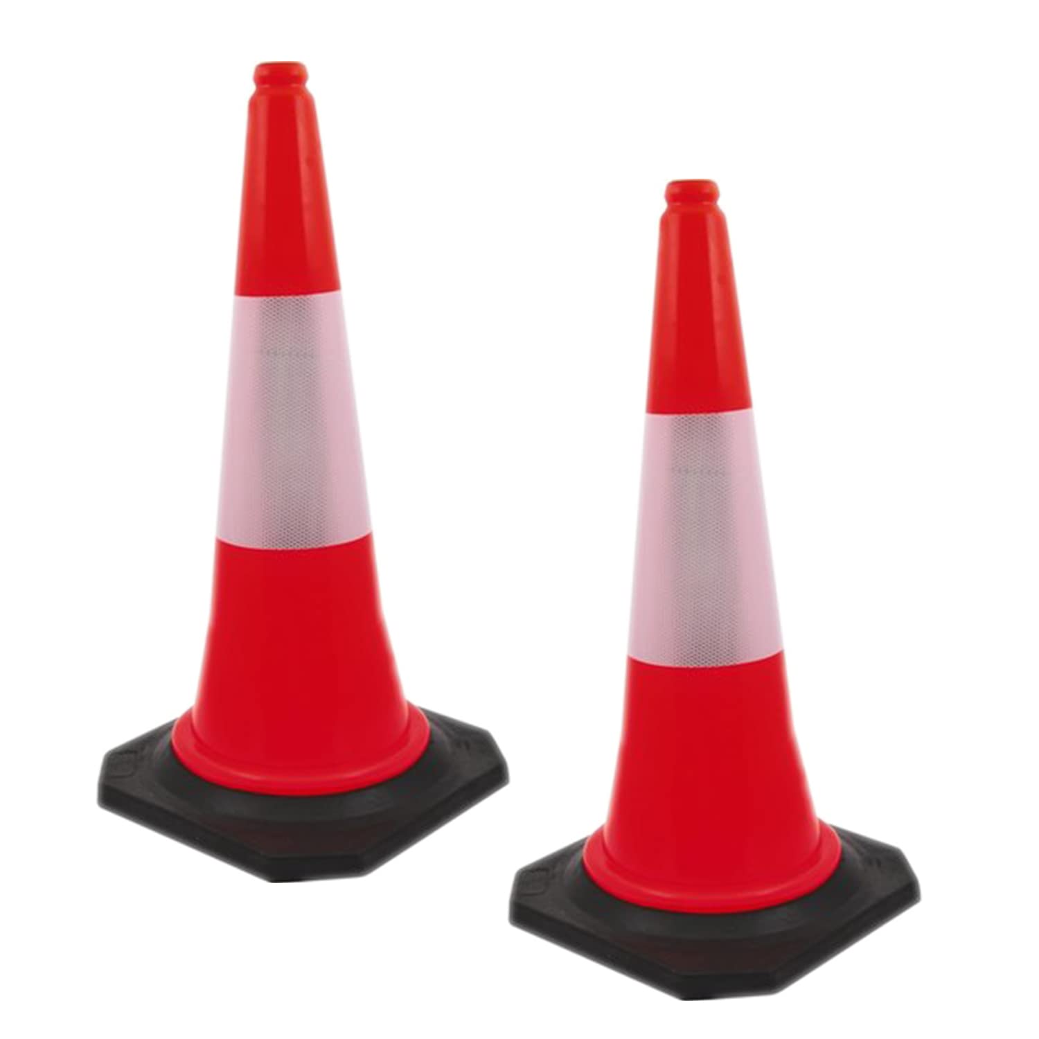 KUNPLAST Parking Barrier Traffic Cones for no parking zones, road safety, barricading gates and construction areas (PVC Red with hooks included) (Set of 2) (B0C1JRY2Q5) Amazon Price History, Amazon Price Tracker