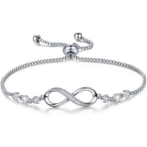 Desimtion Gifts for Women Mom, Infinity Love Bracelets for Women, Christmas Stocking Stuffers Birthday Jewelry Gifts for Girls Girlfriend Mom Wife from Daughter Son