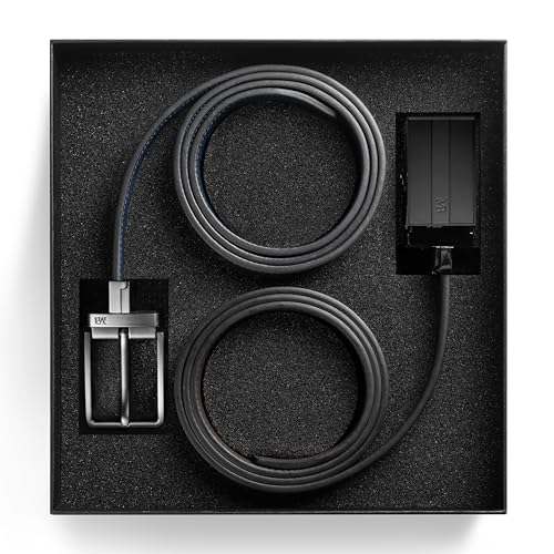 Pack of 2-Men's Belt | Reversible Ratchet Style Belt | Pin Buckle Belt-Premium Quality Leather-Gift Box2