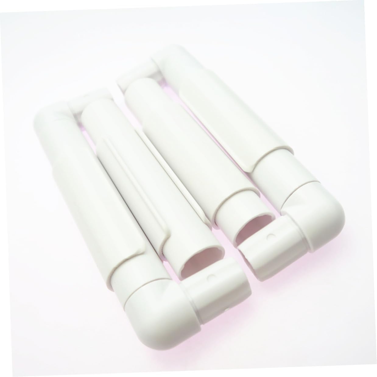 2 Set White Clip Embroidery Frame Plastic for Cross Stitch