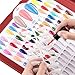 NMKL38 320 Nail Colors Chart Nail Gel Polish Display Book with 480 False Nail Tips Professional Salon Nail Color Swatches Nail Practice Card Board (Red)