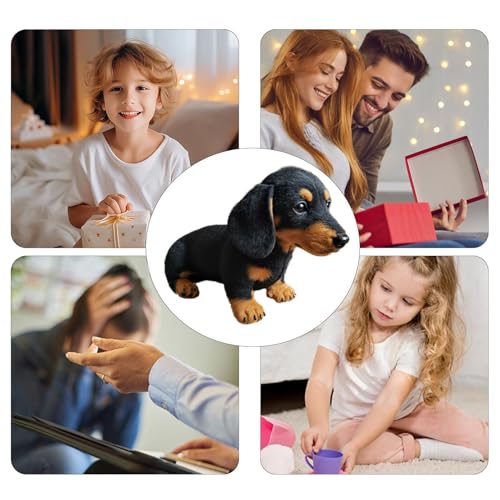 Plüsch Stofftier Hund, Emotionaler Spielhund, Plüschhund Lebensecht, Hundespielzeug Plüsch Kuscheltier, Sanftes Lebensechtes Gefühlsbegleiter Für Freunde Jubiläen, Handgefertigt Für Mädchen Und Junge