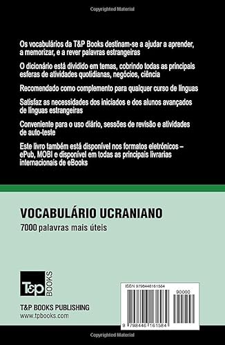 Vocabulário Português Brasileiro-Ucraniano - 7000 palavras (Brazilian Portuguese Collection) (Portug