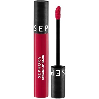 SEPHORA Favorites Cream Lip Stain Liquid Lipstick - 125 Rose Flambe Matte Hot Pink Red - 5 ml / 0.6 fl oz