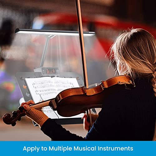 Easine Music Stand Light Clip On Sheet Music Stand, Eye-Care Music Sheet Lamp With Metronome, Usb Type-C Rechargeable With 4000Mah Battery, Apply To Music Stands And Grand Piano, Music Sheet. #TOP4