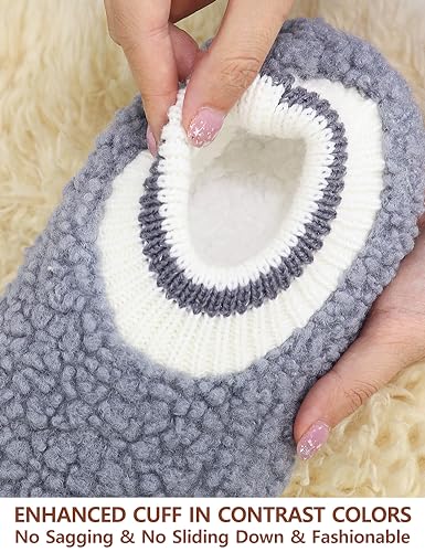VERO MONTE 1 Pair Womens Thick & Warm Slipper Socks with Non Slip Grippers - House Socks2