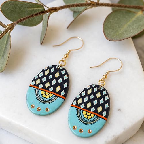 Image of Boho Ethnic Earrings Collection for Women - Colorful Tassel, Hoop, Stud, Drop, Chandelier & Huggie Styles Inspired by Festival Fashion
