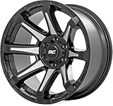 Rough Country 81 Series One-Piece 20x9 | 8x180 | +0mm Offset-81200906M Gloss Black Wheel with Machined (20 x 9. inches /8 x 180 mm, 0 mm Offset)