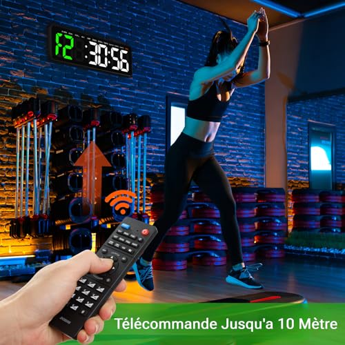 Minuteur pour Intervalles Boxe Tabata EMOM HIIT avec Télécommande - 5