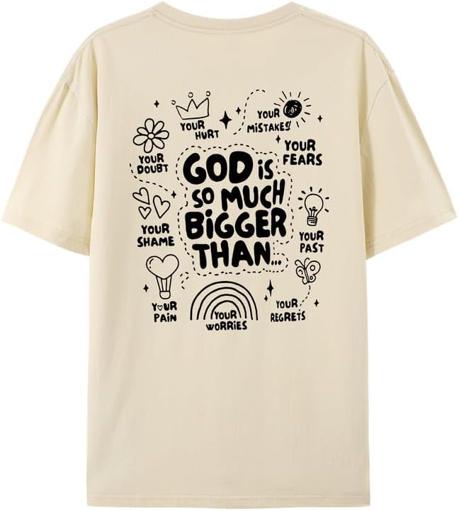 Christian Tshirts for Women Faith T Shirts Jesus God Shirts Religious Gifts Tee Funny Inspirational Graphic Tees Tops - Image 6