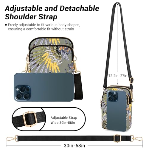 Image of YINHEXI Small Crossbody Bags for Women, Mini Cell Phone Wallet Purse, Shoulder Bag for Women and Men