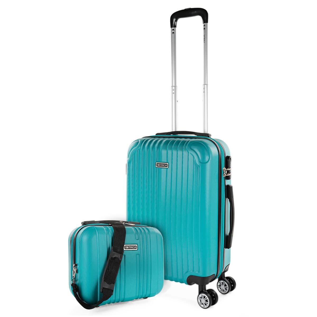 ITACA - Maletas Grandes De Viaje Rígidas Ligeras con 4 Doble Rueda 360° Maleta Grande 23 Kilos Alta Resistencia Extensible Maleta XL Duradera, Mandarina — view 80