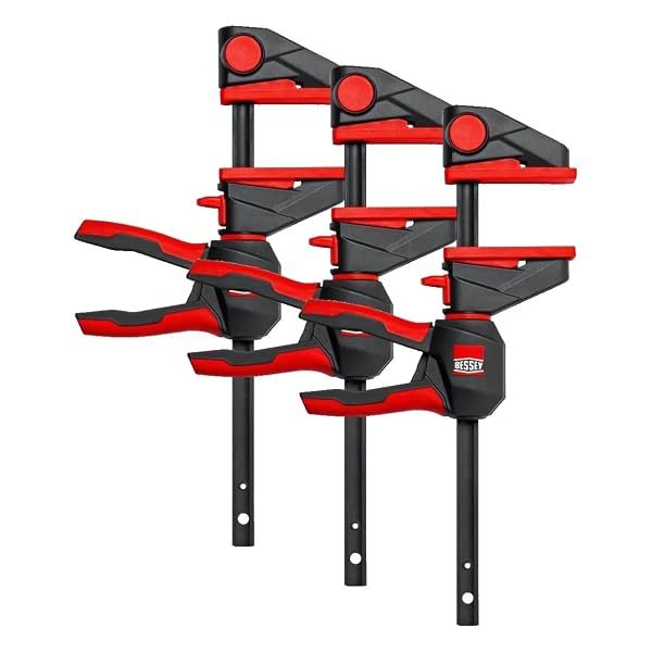 BESSEY EZ360M-15 Einhandzwinge mit drehbarem 360-Grad-Griff fuer Schwerzugang