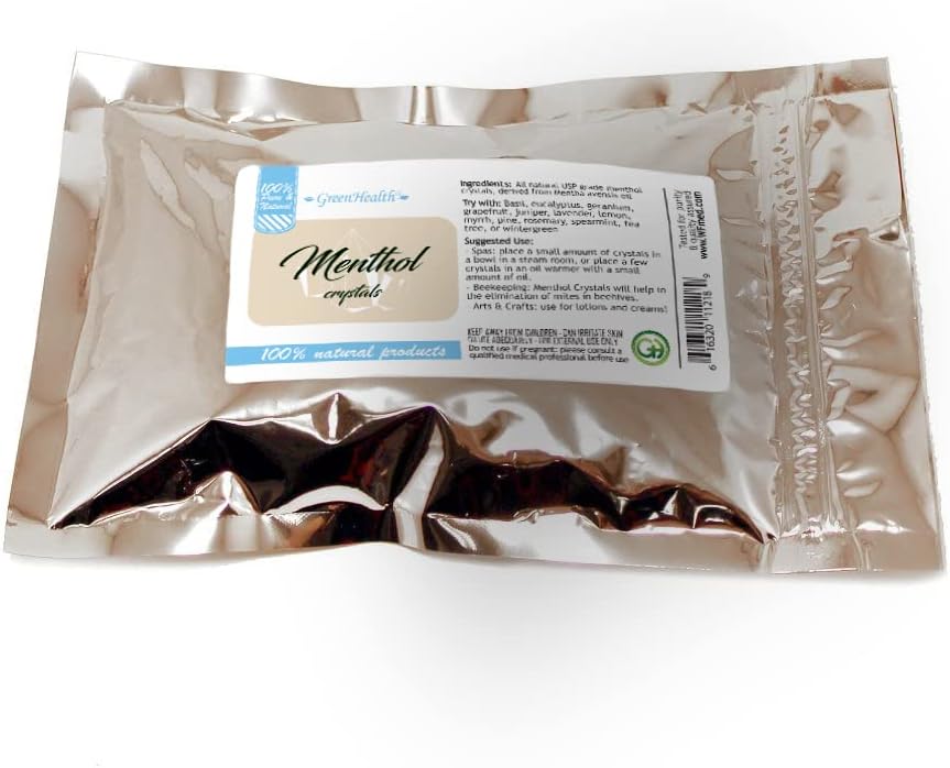 Menthol Crystals - 100% Pure and Natural - 1lb - GreenHealth
