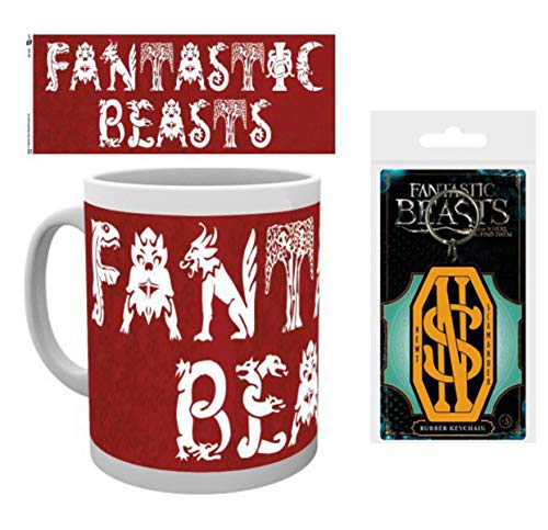 1art1 Animales Fantásticos, Letras En Forma De Animales Taza Foto (9x8 cm) Y 1 Animales...