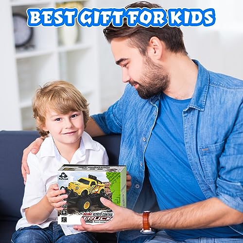 Mafbeanl Remote Control Car for Boys 4-7, 1:43 Scale Mini RC Car for Kids 3-5, Car Toys Truck Xmas Birthday Gifts for Toddlers 3 4 5 6 7 Year Old Boys (Yellow) - Thumbnail 7