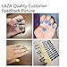 Laza 96 PCS Colorful Fake Nails Full Cover Square Short Matte Artificial Acrylic Nails - Turquoise
