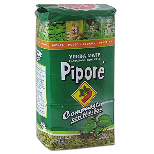 Pipore Yerba Mate Hierbas Serranas Packet Organic Original Hot and Cold Tea Gluten Free Gives Energy Improves Strength Immune System Unique Flavour (1 Packet 500 Grams)