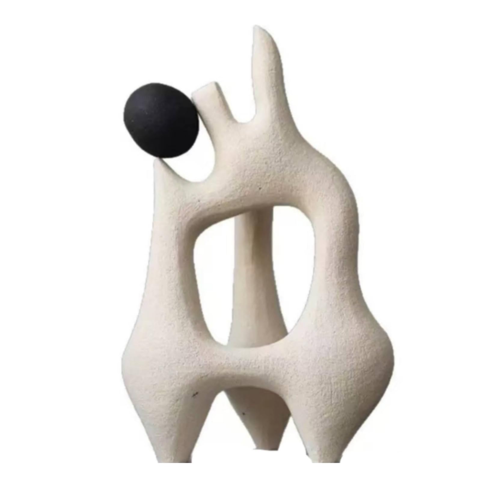 Baoblaze Scultura Foglia Decorativa Ornamento Statua Soprammobile con Base in Resina Sintetica Contemporaneo E Scultorea Adatta per Salone Ingresso Studio Consolle, Line Ornament