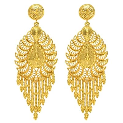 Gold Plated Long African Earrings for Women Indian Liberia Ubuy