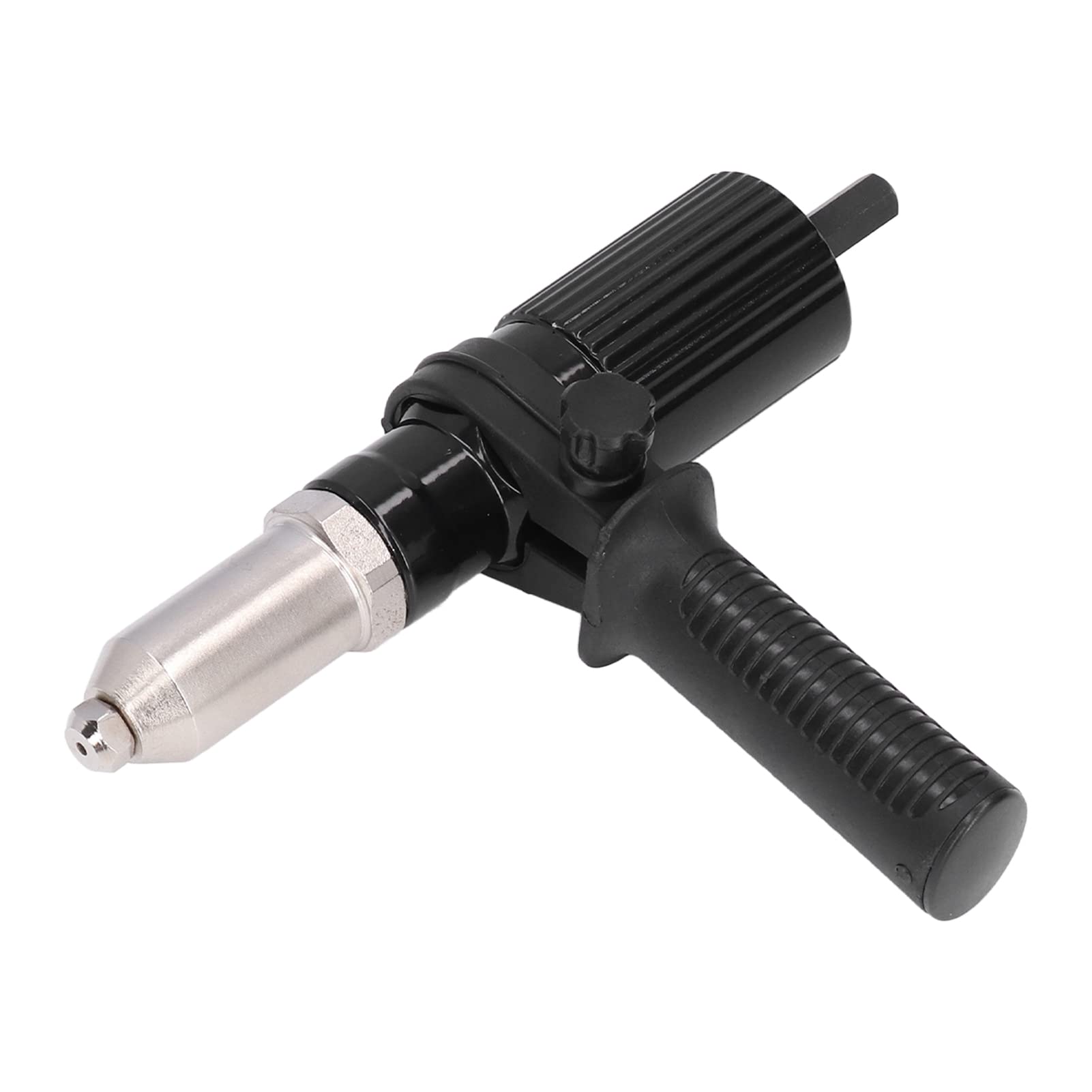 Electric Pop Rivet Tool Kit – Stainless Steel Rivet Gun Adapter With 4 Nozzle Sizes (2.4-4.8mm), Anti-Skid Design, Compatible With Multiple Electric Drills