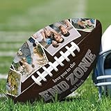 Jaydouble Customized Footballs Fathers Festival Day Gift Custom Photo Football Dad Birthday Gift Personalized Football with Photo Text Gifts for Xmas Birthday Gifts for Dad from Daughter Son