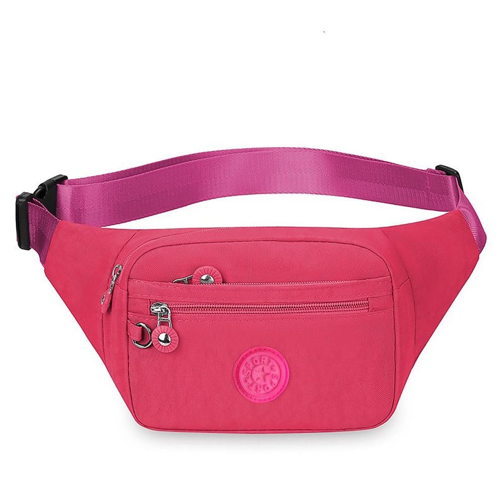 Nylon Waist Pack 12 6x5 5in Large Capacity Oxford Sports Bag for Running Hiking and Travel Unisex Crossbody