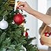 walsport Christmas Balls Ornaments for Xmas Tree, 36ct Plastic Shatterproof Baubles Colored and Glitter Christmas Party Decoration 1.6inch Set (Silver & Red)