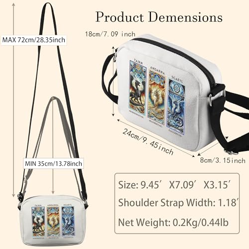 WCGXKO Literature Dragons Crossbody Bag Book Series Fan Merch Dragon Rider Gift2