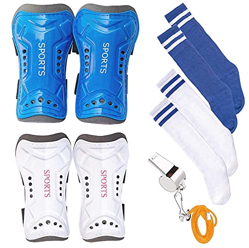 Protège-tibias football anti-irritation avec chaussettes hautes pour ado