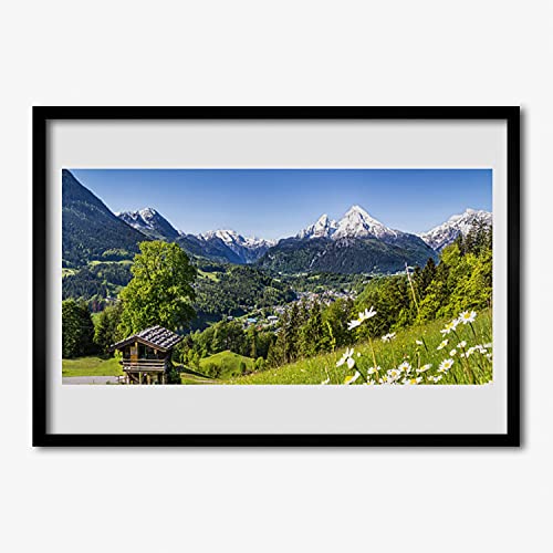 Nature de montagne affiche encadrée grand format pour une chambre ou cuisine zen