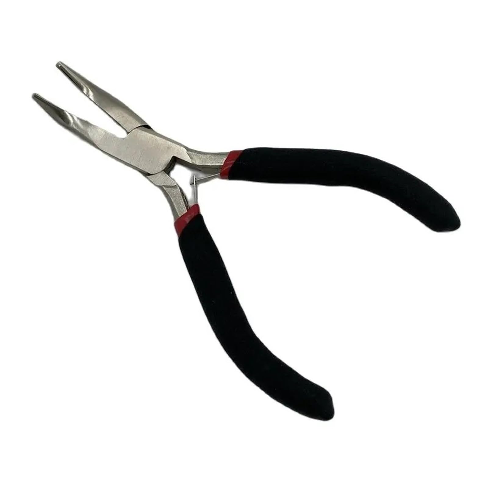 Lizhayg Black 1 Piece Hair Extension Pliers 1 Piece 4.5 Inch Black Bent Nose Clamp With Smooth Jaw Feather Hair Extension Pliers