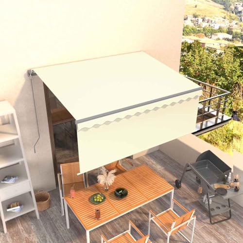 Store banne rétractable manuel de 3,5x2,5 m auvent jardin - 3