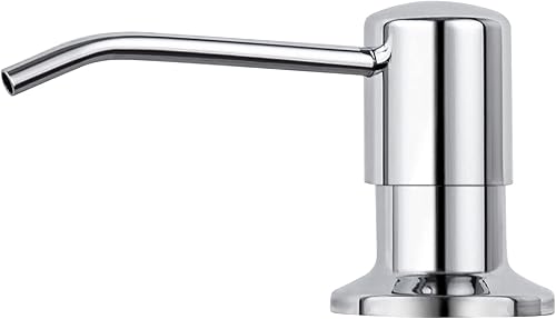 Miniatura 14 de Dispensador de jabón líquido para cocina, dispensador de jabón integrado para fregadero, acero inoxidable, juego de bomba para jabón o loción,