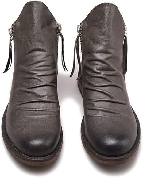 Amazon.com: PPHH Botas de cuero para hombre con cremallera-para arriba  Casual Botas bajas con cremallera lateral doble suela antideslizante con  borlas de moda de los hombres imprescindible, C 38 : Ropa, Zapatos
