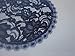 Handmade Navy Lace Doily Head Cover Kippah Yarmulke Hair Covering (with Decorative Bobby Pin) (Style 359) Elegant Doily Exclusive