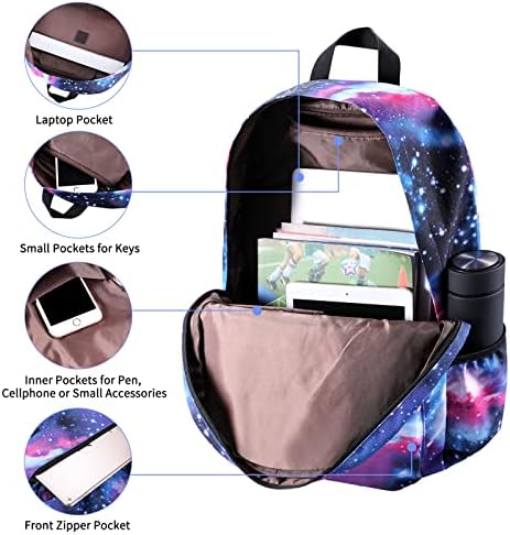 SAMIT Galaxy School Bag Galaxy Backpack Lightweight School Backpack Boys Rucksack Cool Bookbag Laptop Backpack Casual Daypacks with Pencil Case for Boys Girls (Upgrade Galaxy Backpack)