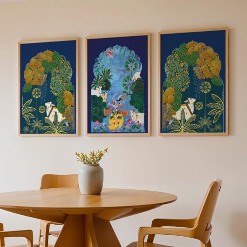 Image of NoWorries Wall decor paintings for living room - Wall frames for home decor /Wall hangings Home decor items - (Synthetic Engineered Wooden Frame) (MIN -2, 25x37 inches)