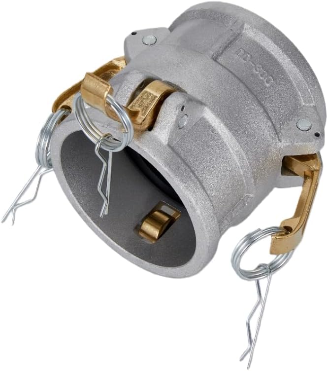 Aluminum Type DD Camlock Fitting Spool Coupler, 3" Female Camlock x 3" Female Camlock