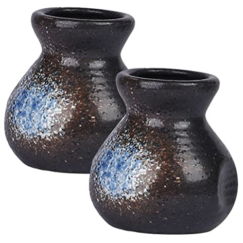 VICASKY 2pcs Japanese Style Ceramic Toothpick Holder Decorative Toothpick Storage Case for Home and Restaurant Easy to Use and Carry