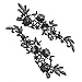 Yontree Floral Venise Lace Applique Bridal Wedding Applique Black 3 Pairs