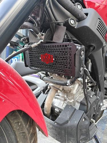 Image of L3 MODZ XSR 155 Radiator Guard - Honeycomb Design Grill Protector | High Airflow (1, red)
