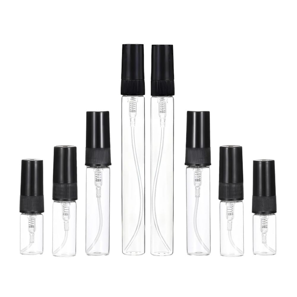 Bottiglia decorativa vuota 20 pezzi di mini bottiglie vetro trasparenti, fiale spray for nebulizzazione, barattoli for campioni, piccole for con atomizzatore vuoto(10ml)