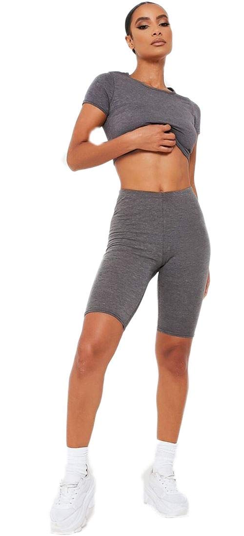 Crazy Girls Womens Cycling Shorts, Charcoal, XXL (UK 20-22)