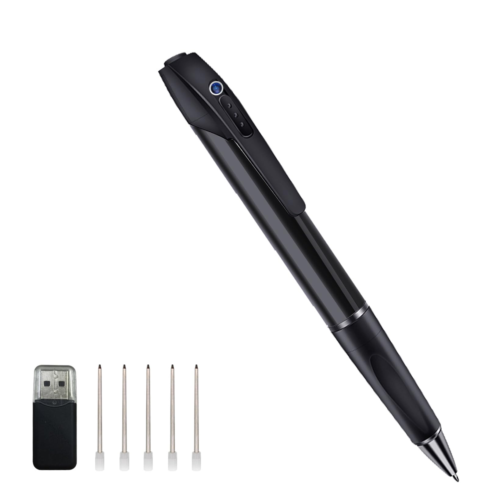 sakalaka HD 1080P Camera Pen, Mini Camera with Photo and Loop Video Recording – Portable Nanny Cam for Home, Office, and Class