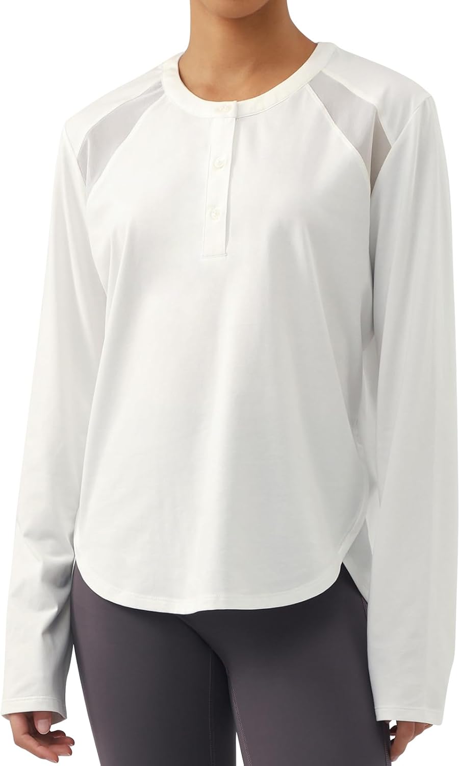 AARYA Women’s Lightweight Long Sleeve Workout Shirts – Quick Dry Cotton Yoga & Running Tops, Athletic Active Tee