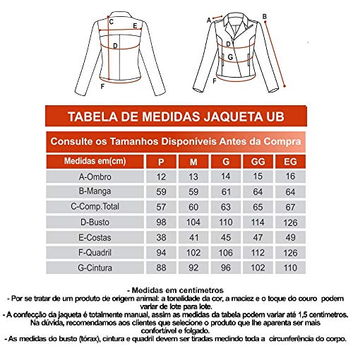 Jaqueta Parra Couros feminina UB preto (GG)